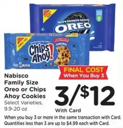 Kroger Nabisco Family Size Oreo or Chips Ahoy Cookies offer