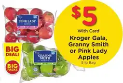Kroger Kroger Gala, Granny Smith or Pink Lady Apples offer