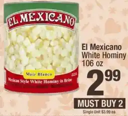 Super King Markets El Mexicano White Hominy offer