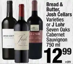 Super King Markets Bread & Butter, Josh Cellars Varieties or J Lohr offer
