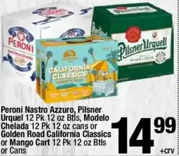 Super King Markets Peroni Nastro Azzuro, Pilsner Urquel offer