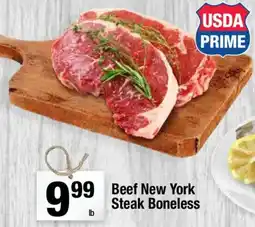 Super King Markets Beef New York Steak Boneless offer