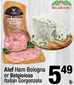 Super King Markets Alef Ham Bologna or Belgioioso Italian Gorgonzola offer