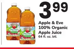 ACME Apple & Eve 100% Organic Apple Juice offer