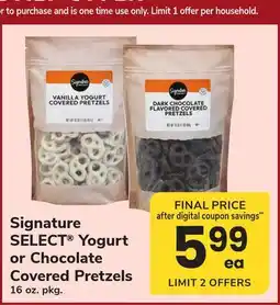 ACME Signature SELECT Yogurt or Chocolate Covered Pretzels offer