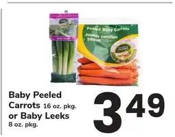 ACME Baby Peeled Carrots 16 oz. pkg. or Baby Leeks 8 oz. pkg offer