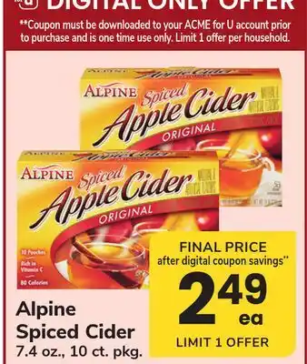 ACME Alpine Spiced Cider offer