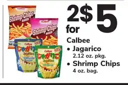 ACME Calbee Jagarico 2.12 oz. pkg., Shrimp Chips 4 oz. bag offer
