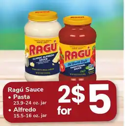 ACME Ragú Sauce, Pasta 23.9-24 oz. jar, Alfredo 15.5-16 oz. jar offer