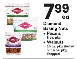 ACME Diamond Baking Nuts Pecans 8 oz. pkg., Walnuts 16 oz. pkg shelled or 14 oz. pkg. chopped offer