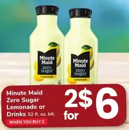 ACME Minute Maid Zero Sugar Lemonade or Drinks offer