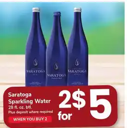 ACME Saratoga Sparkling Water offer