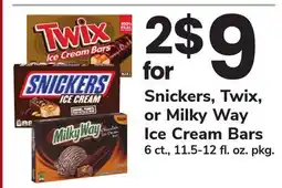 ACME Snickers, Twix, or Milky Way Ice Cream Bars offer