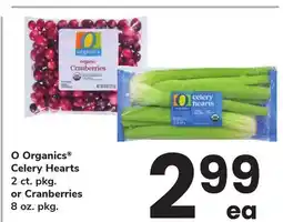 ACME O Organics Celery Hearts 2 ct. pkg. or Cranberries 8 oz. pkg offer
