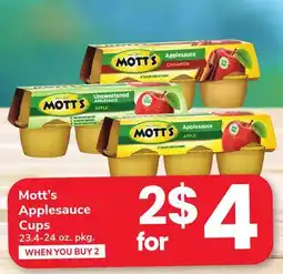 ACME Mott's Applesauce Cups offer
