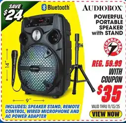 Big 5 Audiobox Powerful 8 Portable Speaker With Stand offer