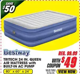 Big 5 Bestway Tritech Air Mattress Queen 24 with Built-in AC Pump offer