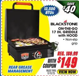 Big 5 Blackstone On The Go 17 Griddle with Hood offer