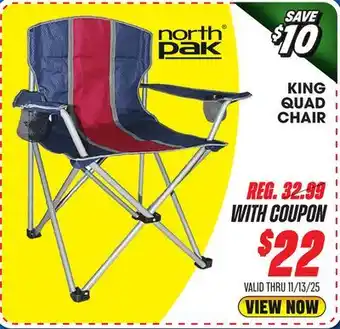 Big 5 North Pak King Quad Chair offer
