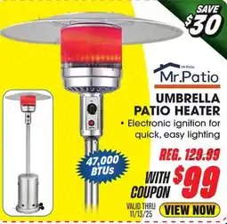 Big 5 Mr. Patio Propane Umbrella Patio Heater offer