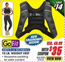 Big 5 GoFit Weighted Vest - 10 lb offer