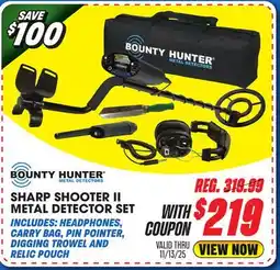 Big 5 Bounty Hunter Sharp Shooter II Metal Detector Combo offer