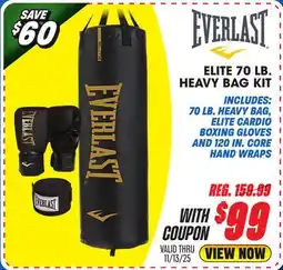 Big 5 Everlast Elite 70 lb. Heavy Bag Kit offer