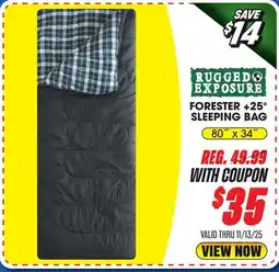 Big 5 Rugged Exposure Forester +25° Sleeping Bag offer