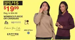 Dunham's Sports WOMEN'S FLEECE OR CARDIGAN offer