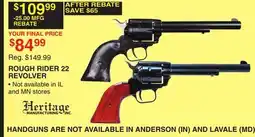 Dunham's Sports ROUGH RIDER 22 REVOLVER offer