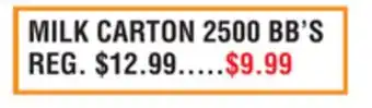 Dunham's Sports MILK CARTON 2500 BB'S offer