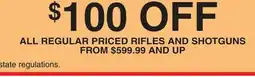 Dunham's Sports RIFLES AND SHOTGUNS offer