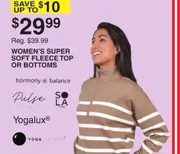 Dunham's Sports WOMEN'S SUPER SOFT FLEECE TOP OR BOTTOMS offer