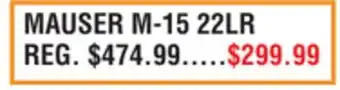 Dunham's Sports MAUSER M-15 22LR offer