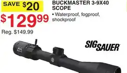 Dunham's Sports BUCKMASTER 3-9X40 SCOPE offer
