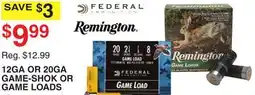 Dunham's Sports 12GA 20GA GAME-SHOK OR GAME LOADS offer