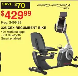 Dunham's Sports 325 CSX RECUMBENT BIKE offer