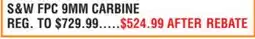 Dunham's Sports S & W FPC 9MM CARBINE offer