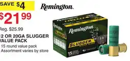 Dunham's Sports 12 OR 20GA SLUGGER VALUE PACK offer