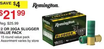 Dunham's Sports 12 OR 20GA SLUGGER VALUE PACK offer