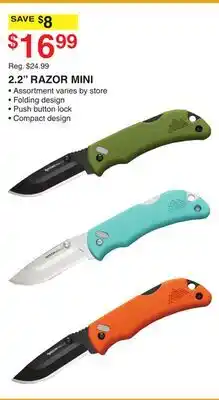 Dunham's Sports 2.2 RAZOR MINI offer