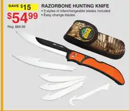 Dunham's Sports RAZORBONE HUNTING KNIFE offer