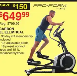 Dunham's Sports CARBON EL ELLIPTICAL offer
