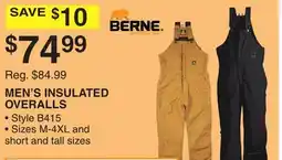 Dunham's Sports MEN'S INSULATED OVERALLS offer