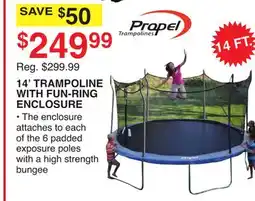 Dunham's Sports 14' TRAMPOLINE WITH FUN-RING ENCLOSURE offer