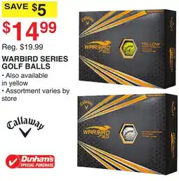 Dunham's Sports WARBIRD SERIES GOLF BALLS offer