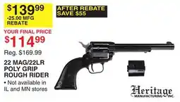 Dunham's Sports 22 MAG/22LR POLY GRIP ROUGH RIDER offer