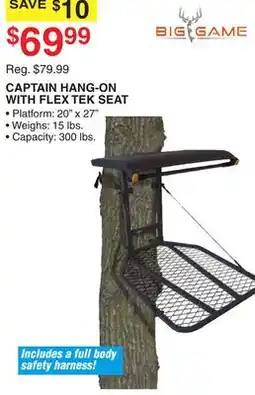 Dunham's Sports CAPTAIN HANG-ON WITH FLEX TEK SEAT offer