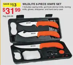 Dunham's Sports WILDLITE 6-PIECE KNIFE SET offer