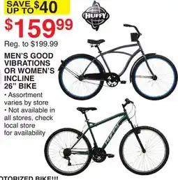 Dunham's Sports MEN'S GOOD VIBRATIONS OR WOMEN'S INCLINE 26 BIKE offer